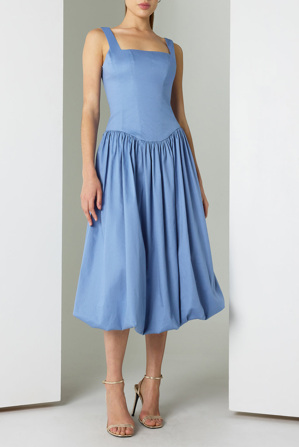 Black Halo Birdie Midi Dress in Cornflower Blue | Size 4 Black Halo Birdie Midi Dress in Cornflower Blue | Size 4