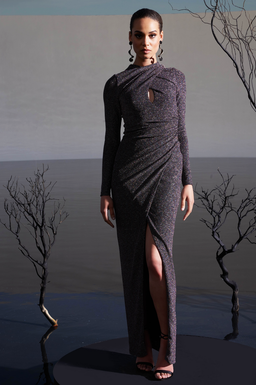 Black sales halo gown