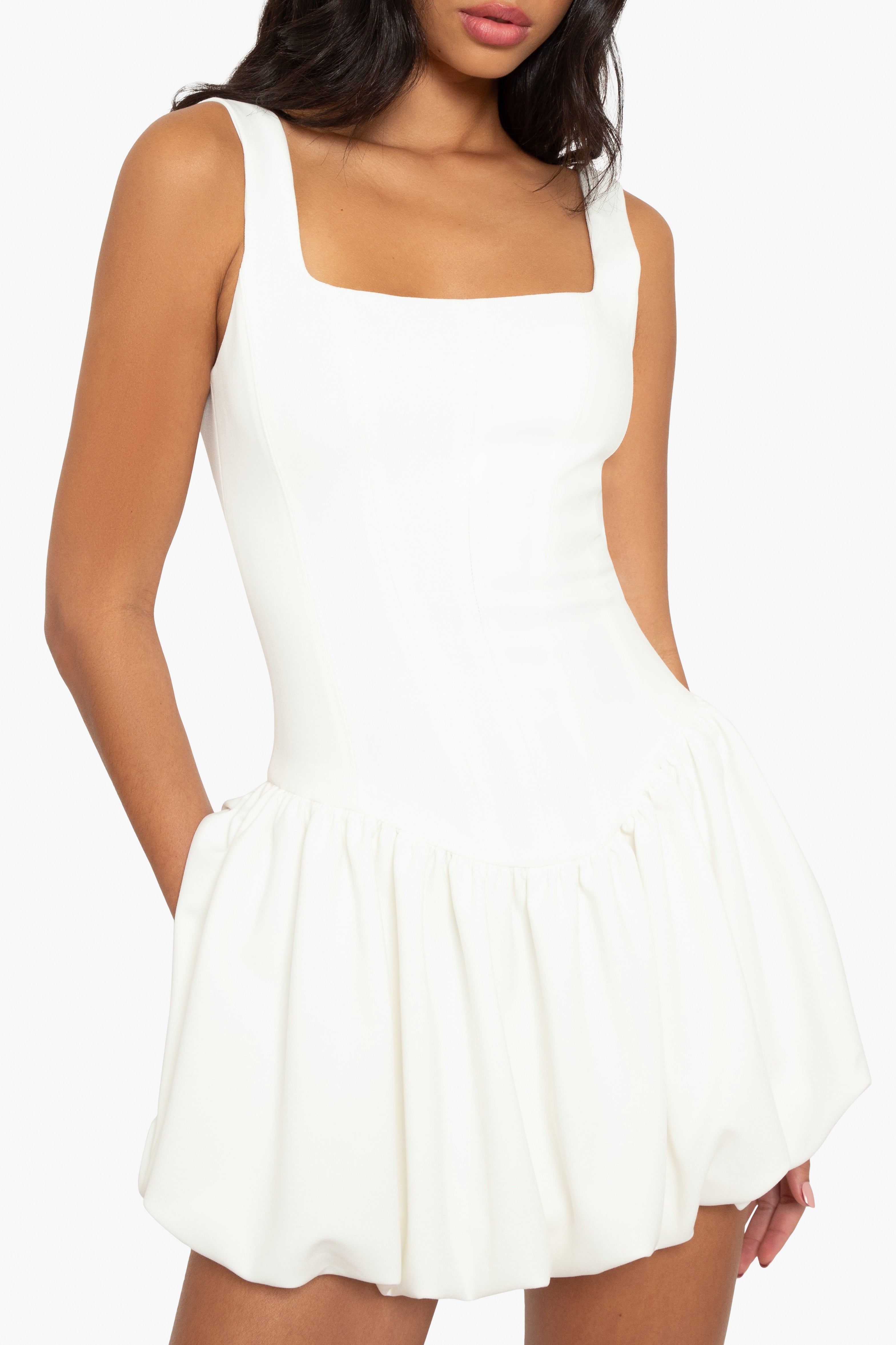 Black Halo Birdie Mini Dress in Porcelain | Size 14 Black Halo Birdie Mini Dress in Porcelain | Size 14