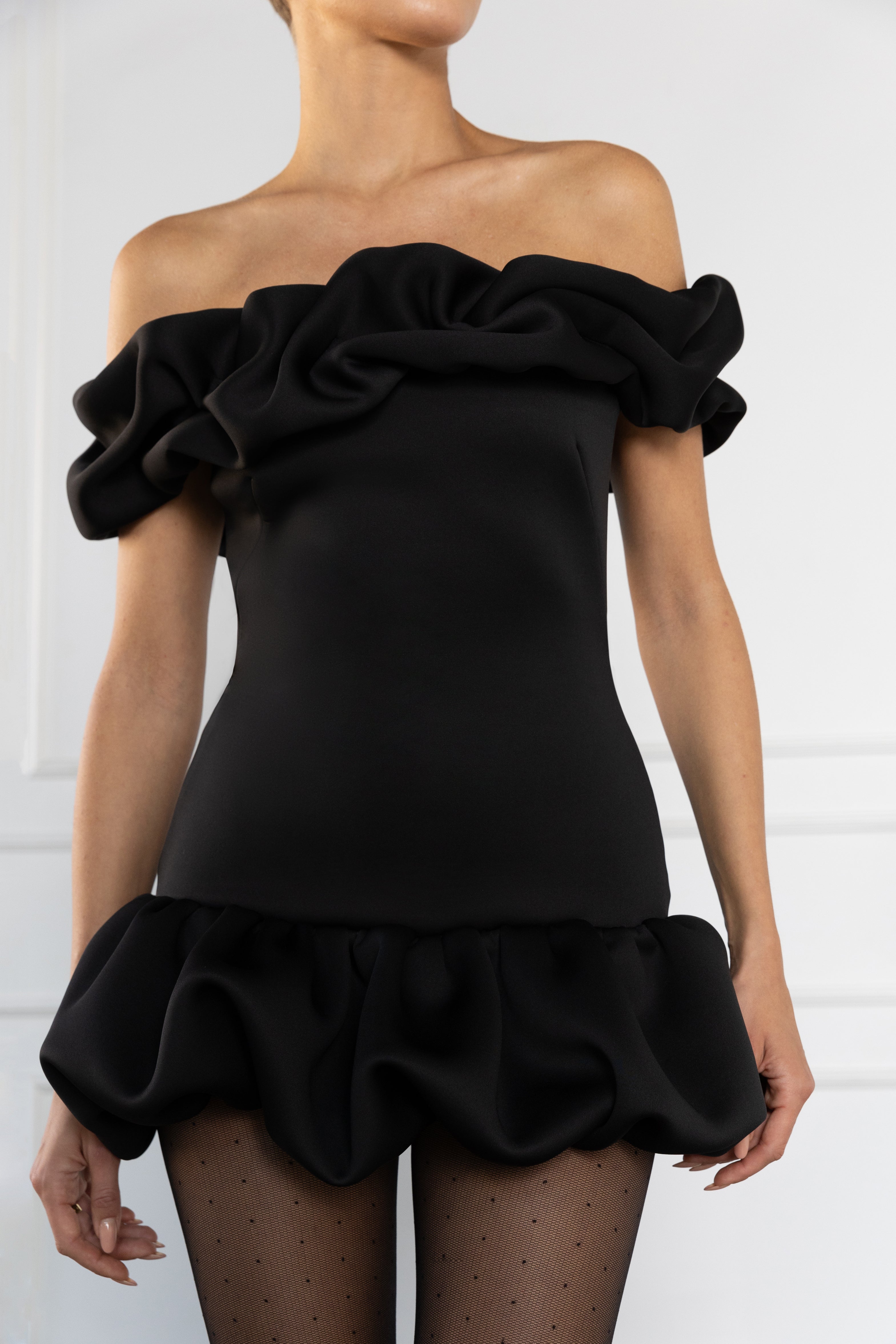 black halo mini dress Black Halo Leonora Micro Mini dress in Black