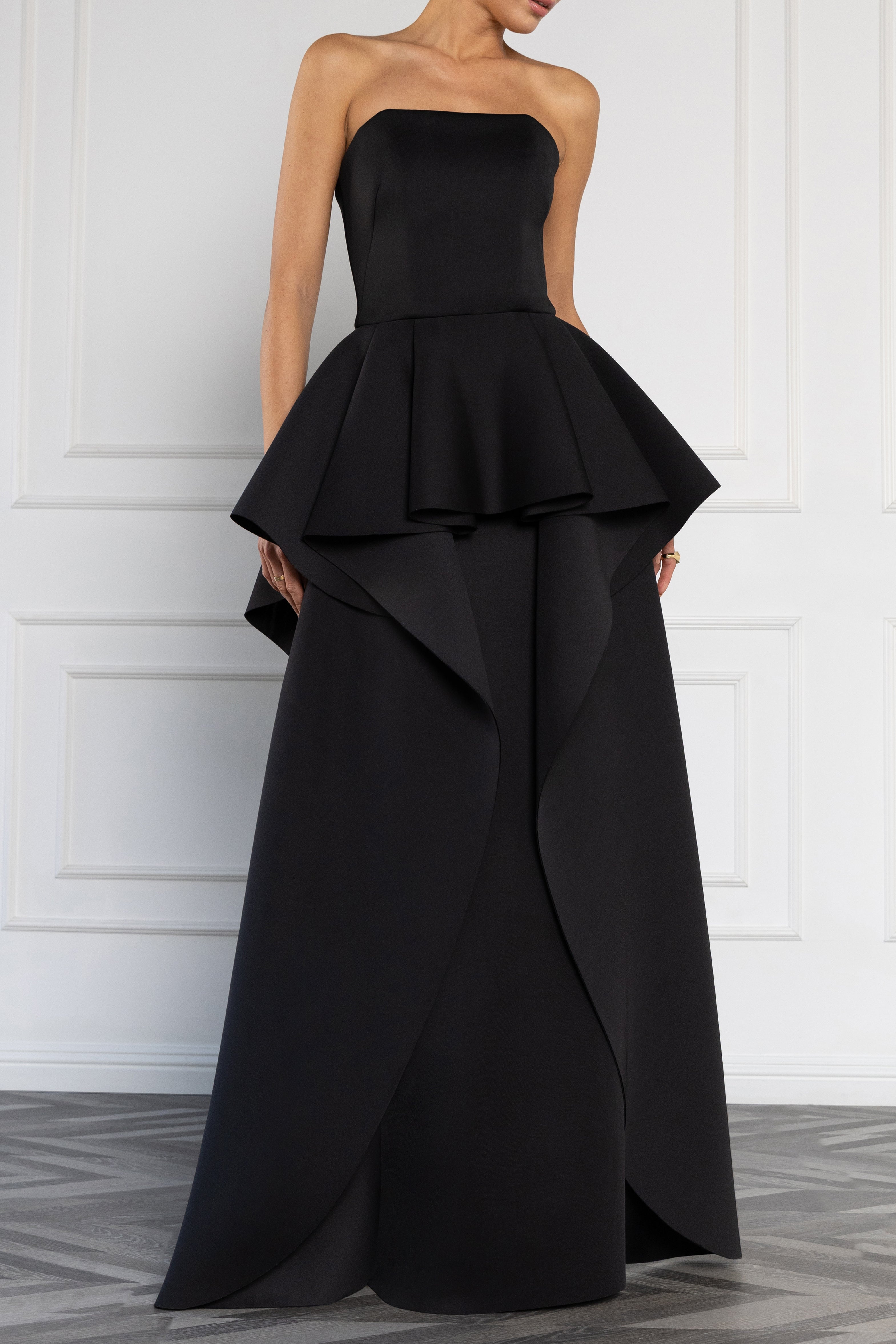 black halo antonia dress Black Halo Antonia Flared Midi-Dress