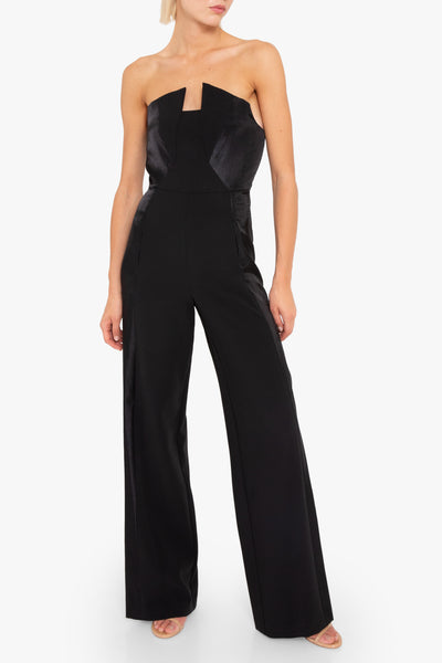 Lena Color Block Jumpsuit – Black Halo