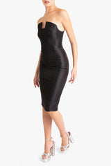 Black Halo Lena Color Block Dress in Black-Black | Size 0 Black Halo Lena Color Block Dress in Black-Black | Size 0