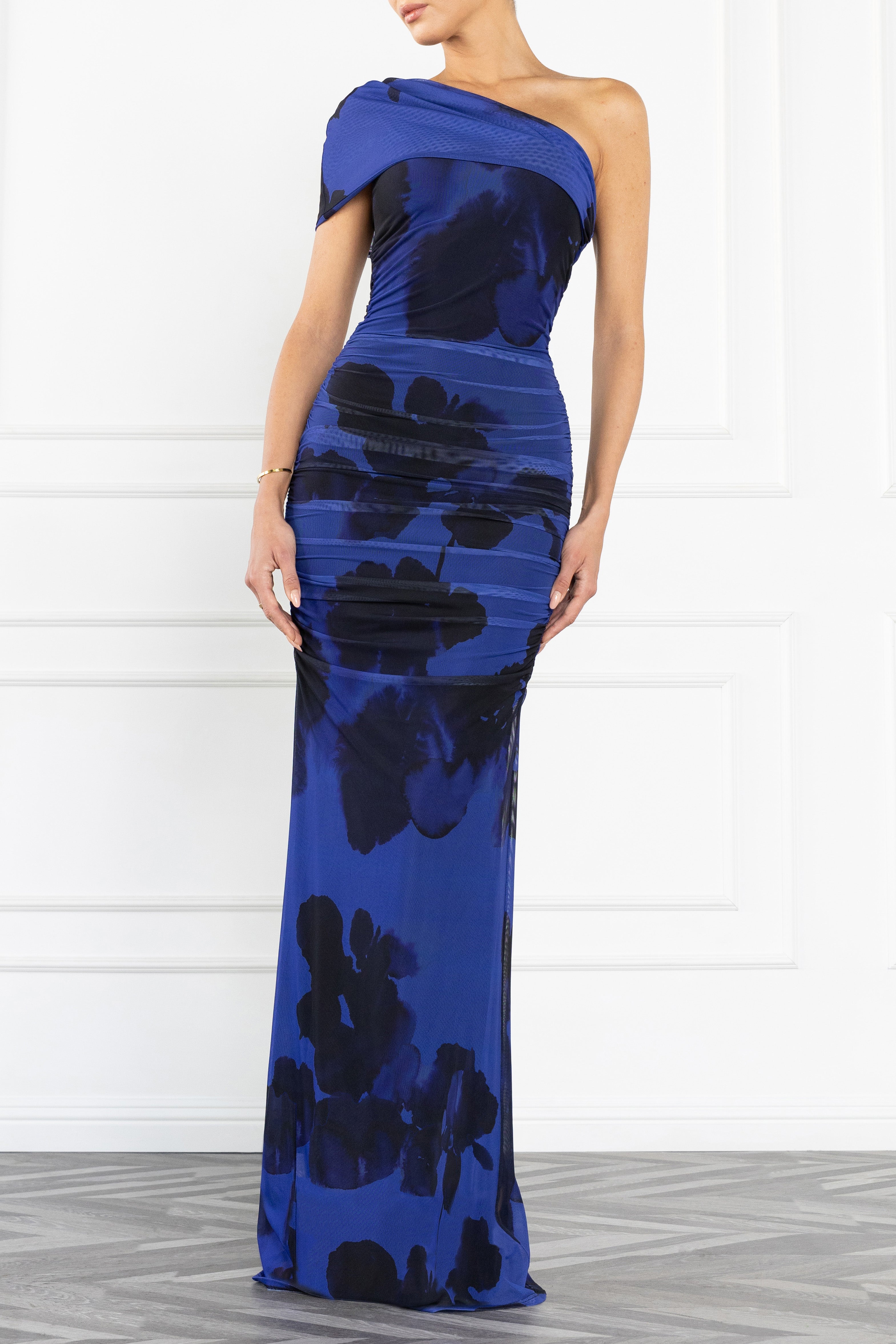 Black Halo Women's Rosario Mesh Maxi Dress - Inkstorm Blue