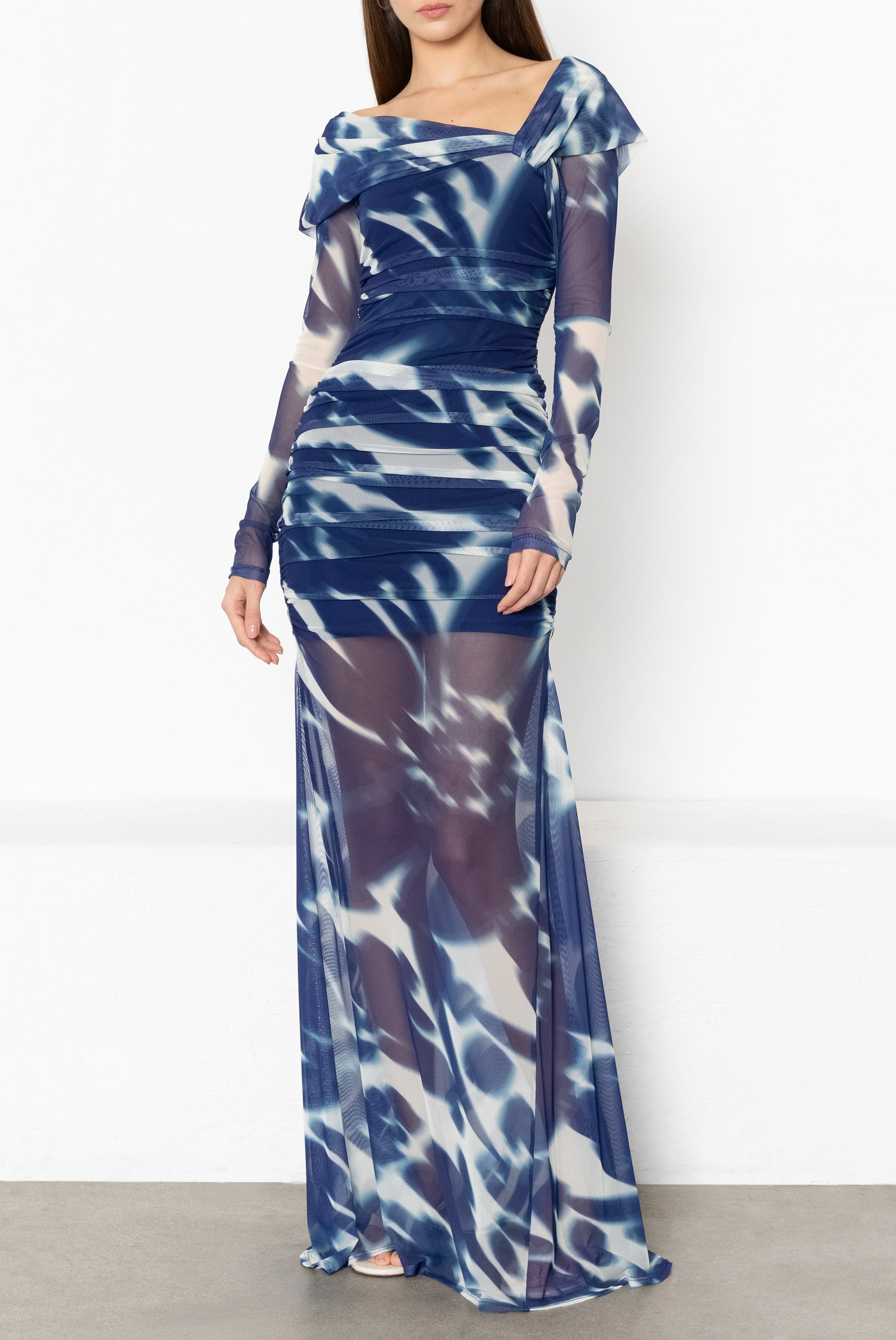 Dina Maxi Dress Floral Wave / S