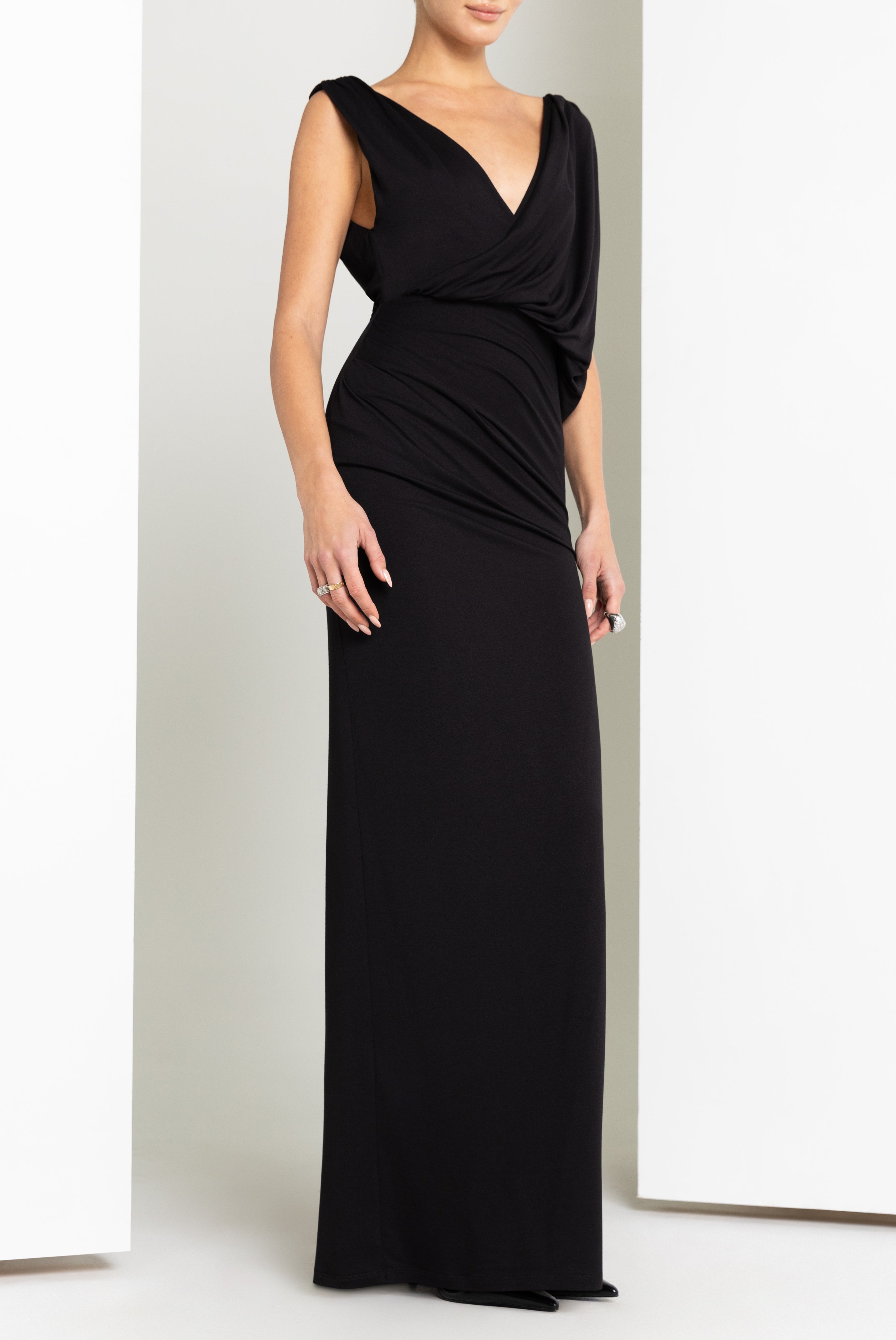 black halo maxi dress Black Halo Amoria Maxi dress in Dusk