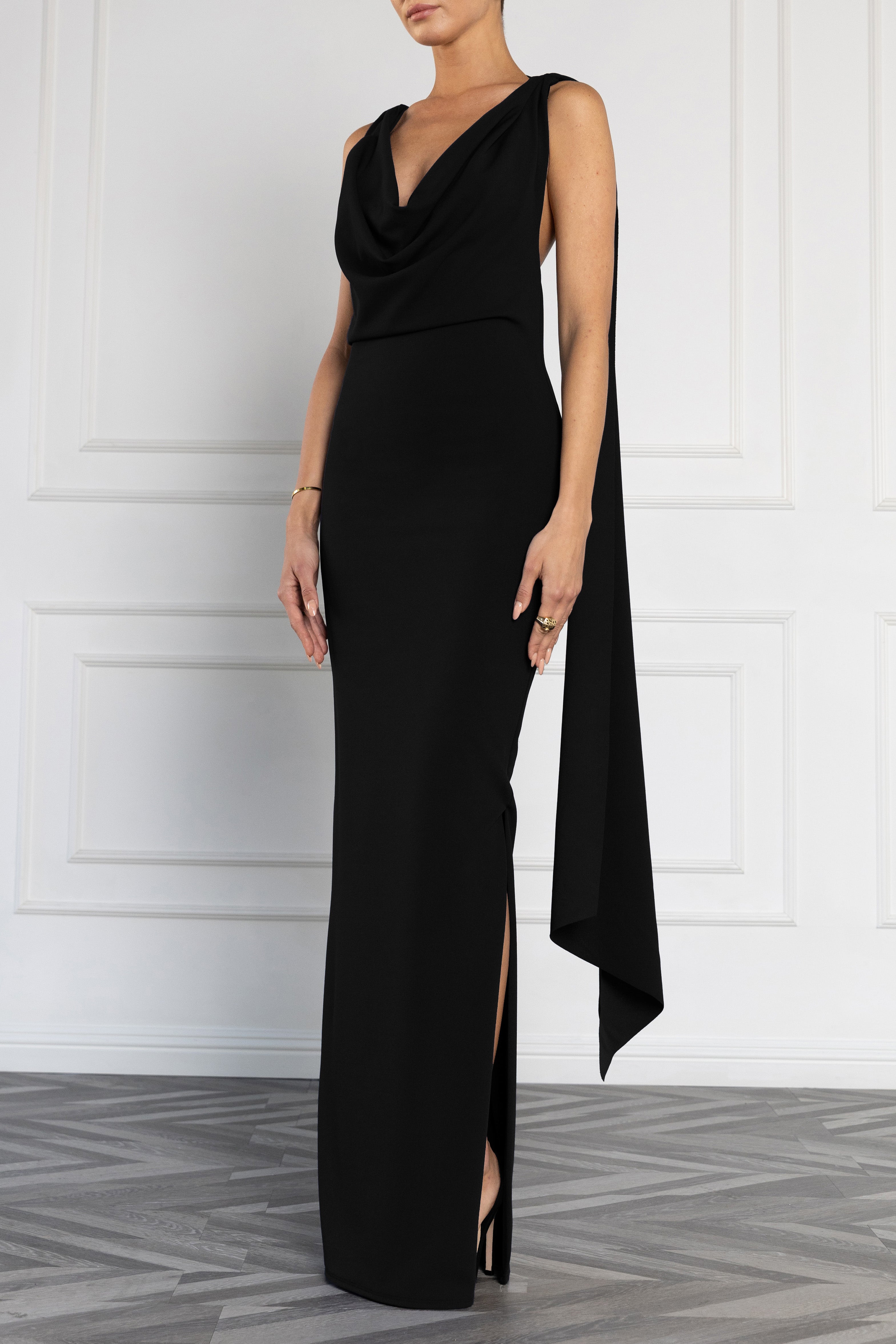 black halo cocktail dress Black Halo Marissa Sheath Dress in Black