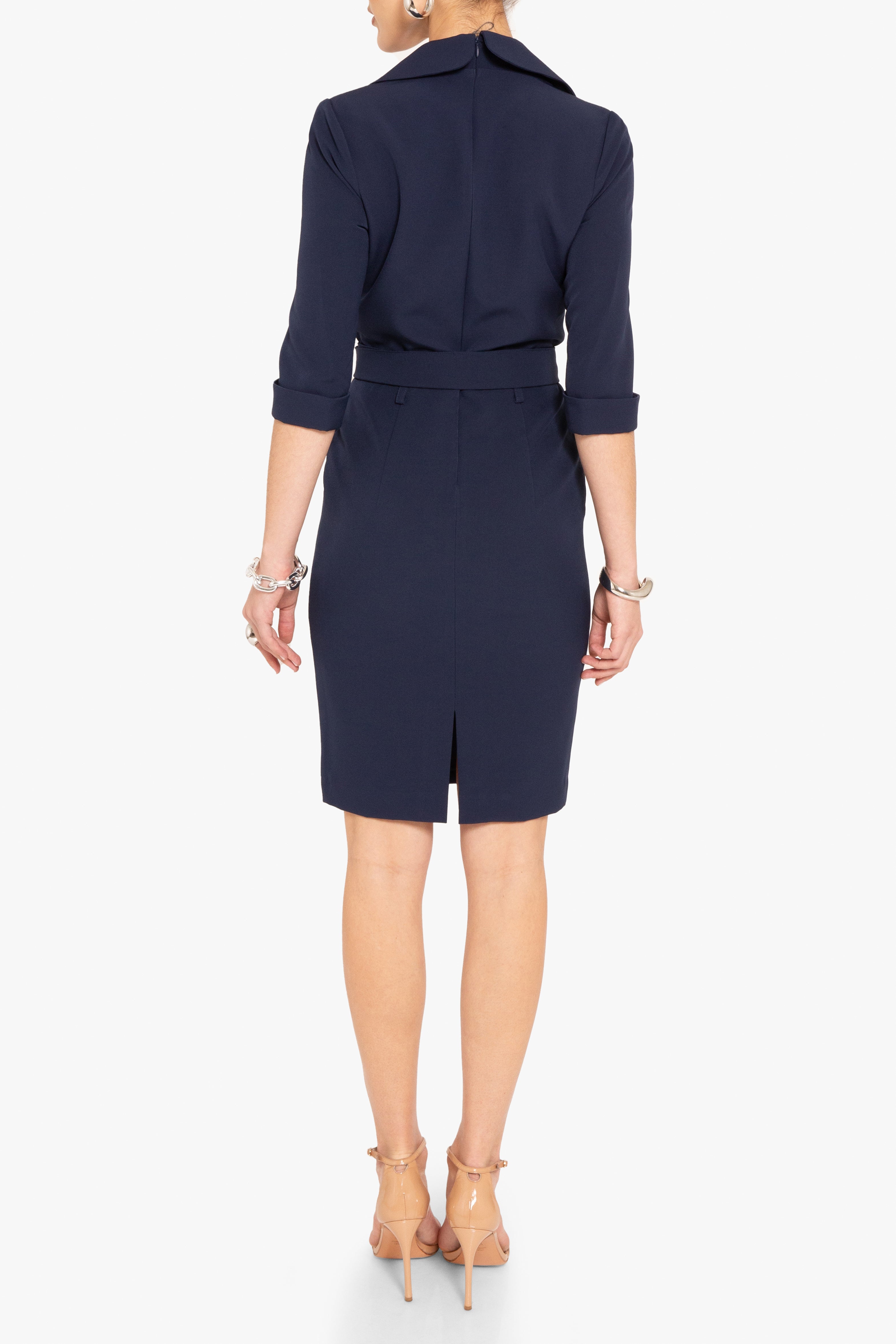 Black Halo Lucinda Sheath Dress in Pacific Blue | Size 10 Black Halo Lucinda Sheath Dress in Pacific Blue | Size 10