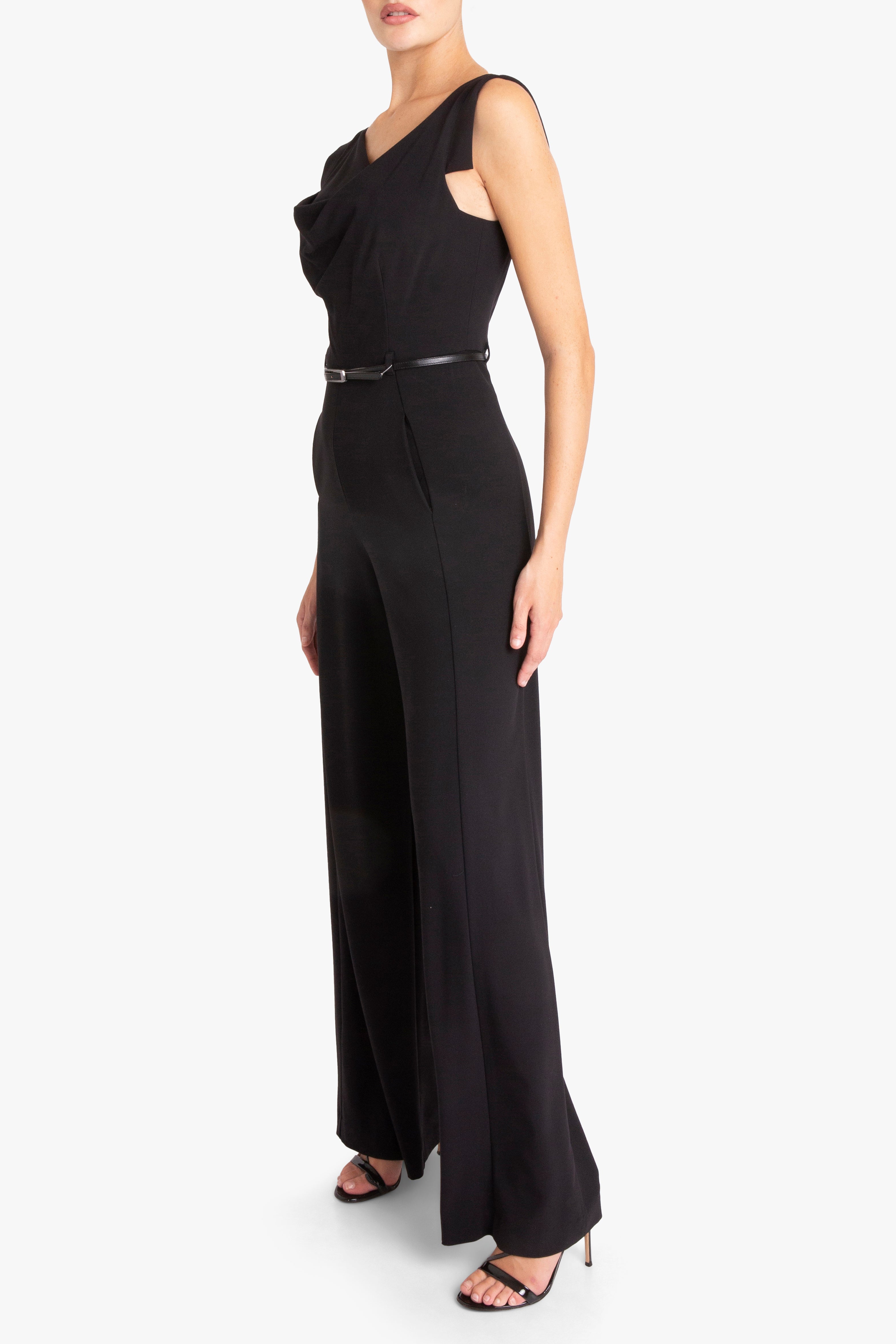 Black halo jackie o jumpsuit top