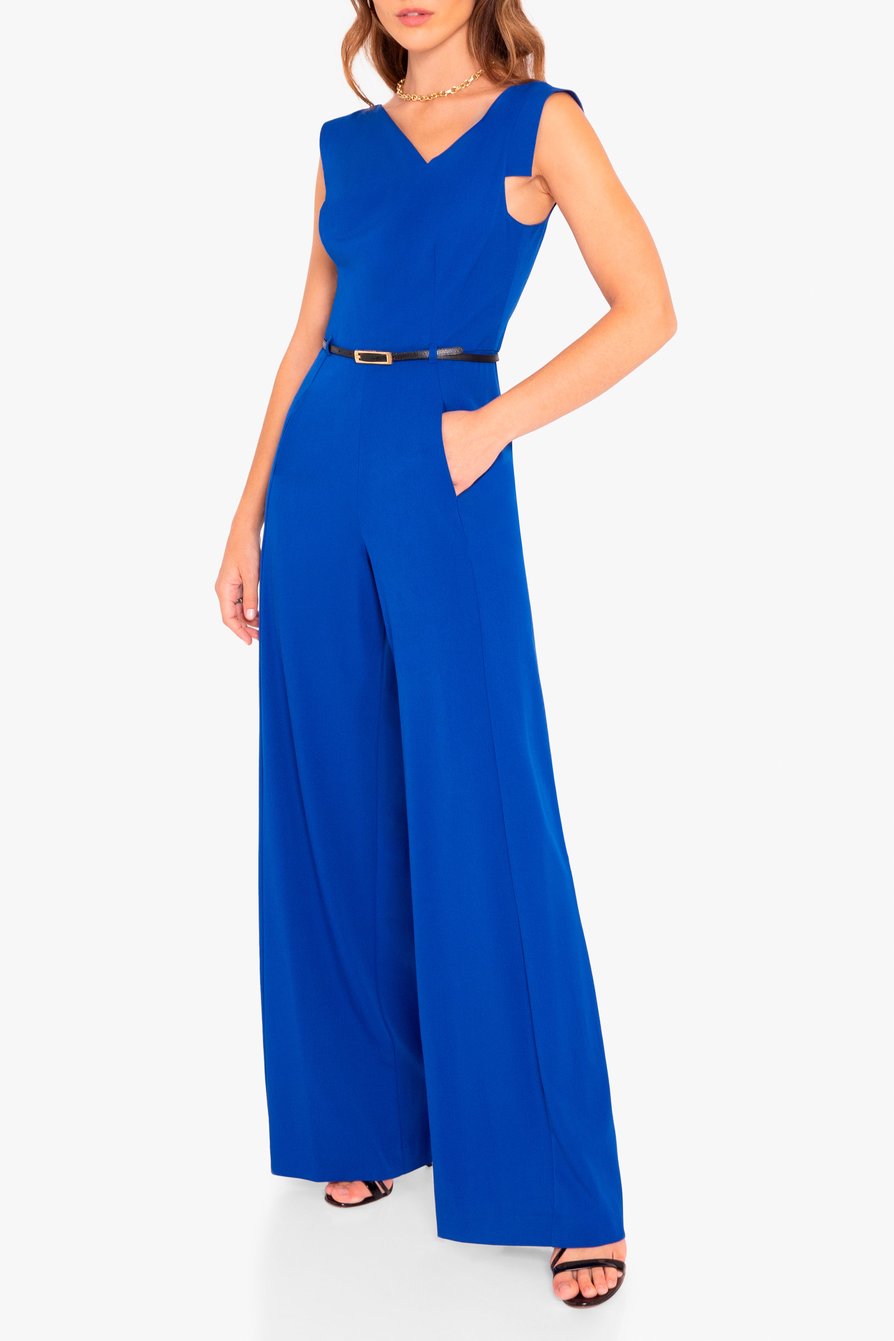 Black halo jackie o jumpsuit top