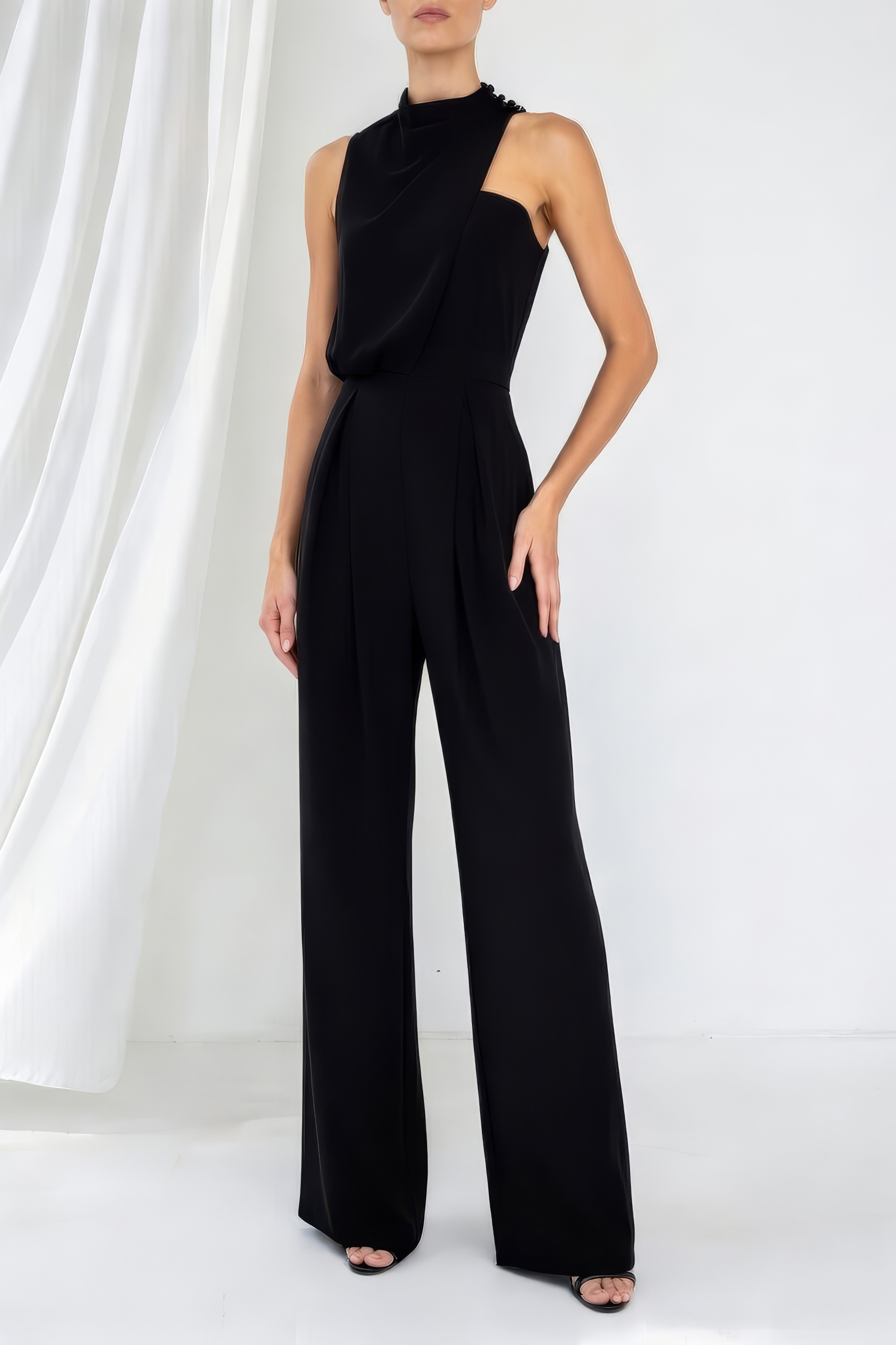 Black Halo Floella Jumpsuit in Black