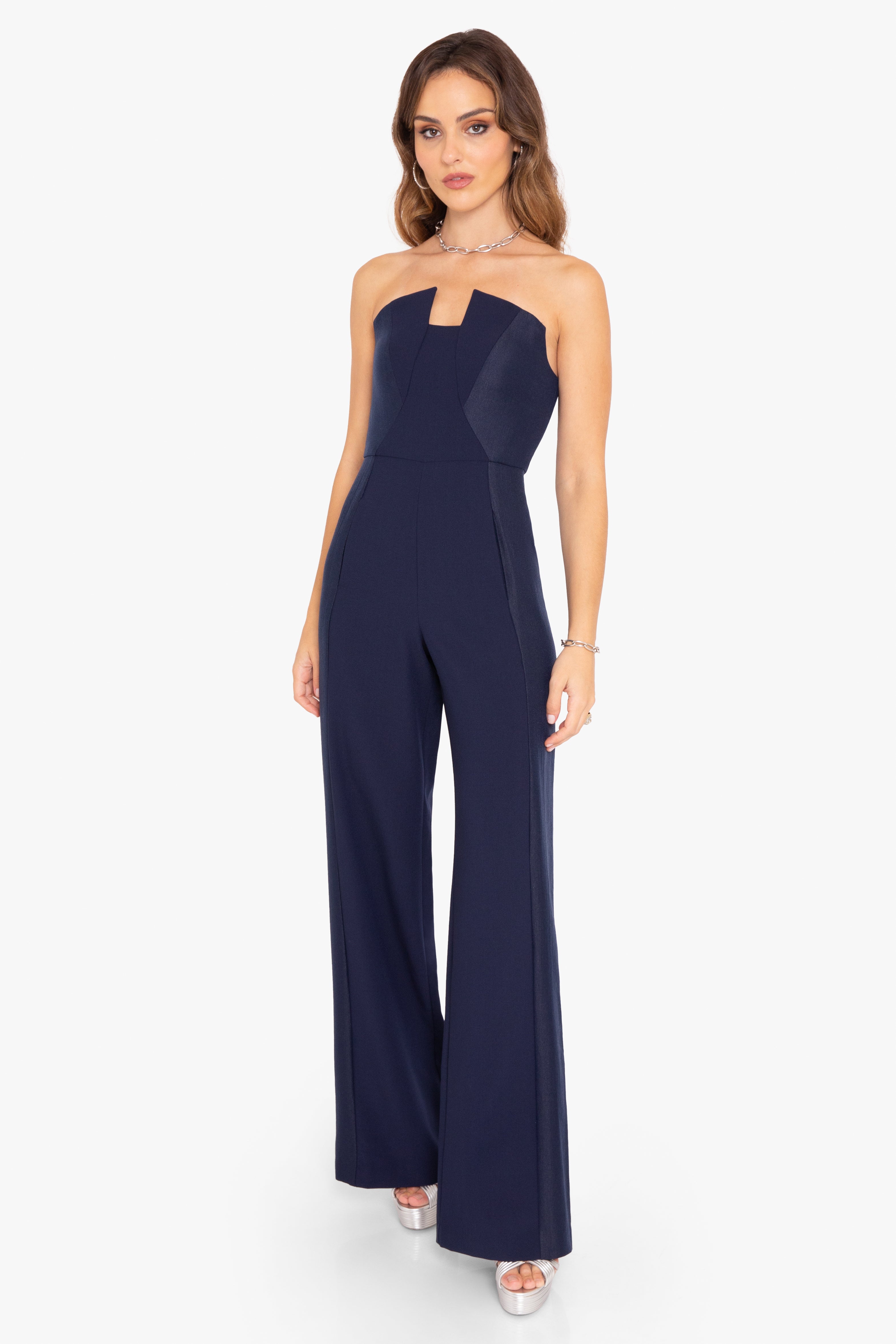 Lena Color Block Jumpsuit Black Halo