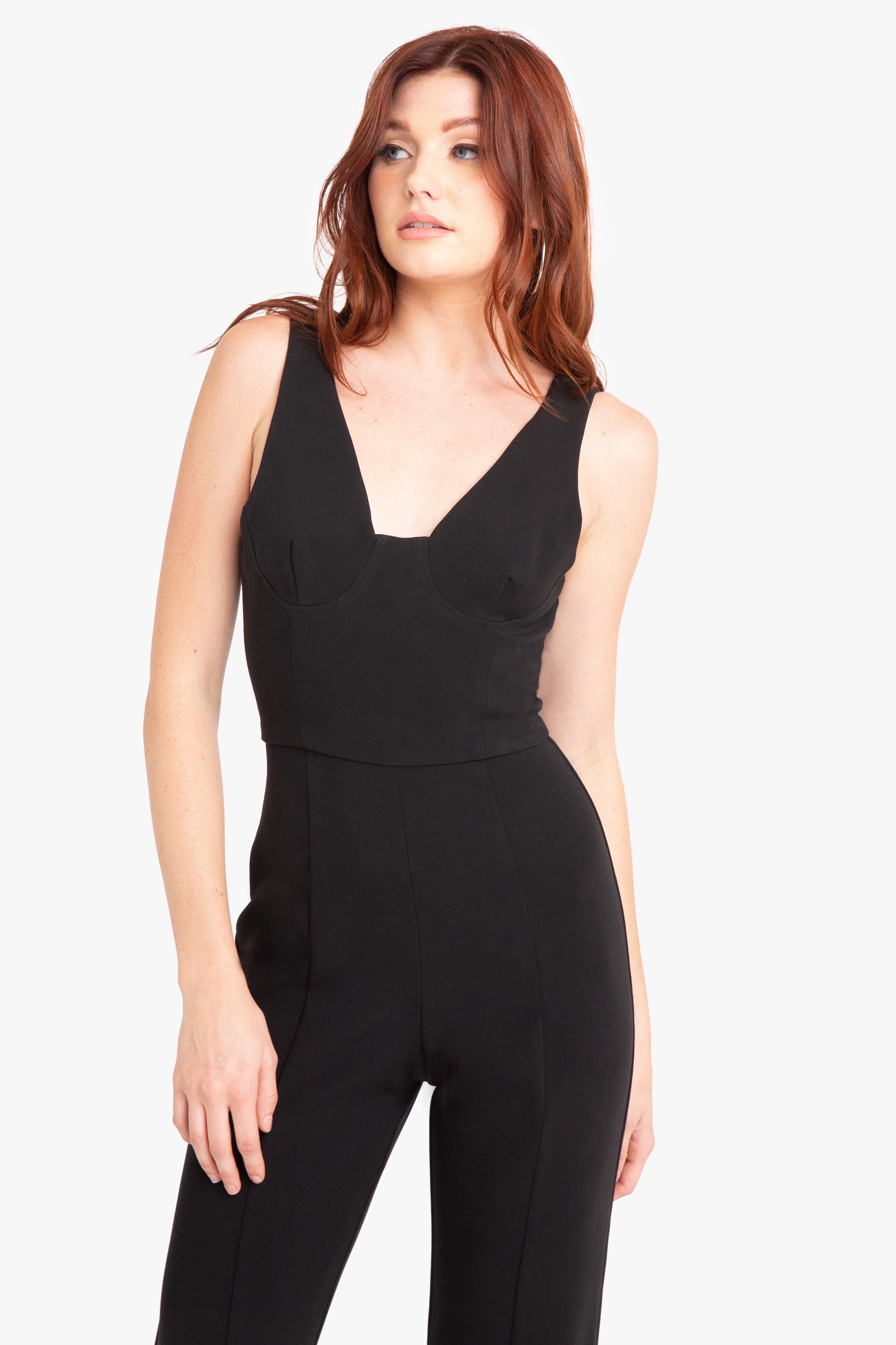 Black halo shop navy jumpsuit
