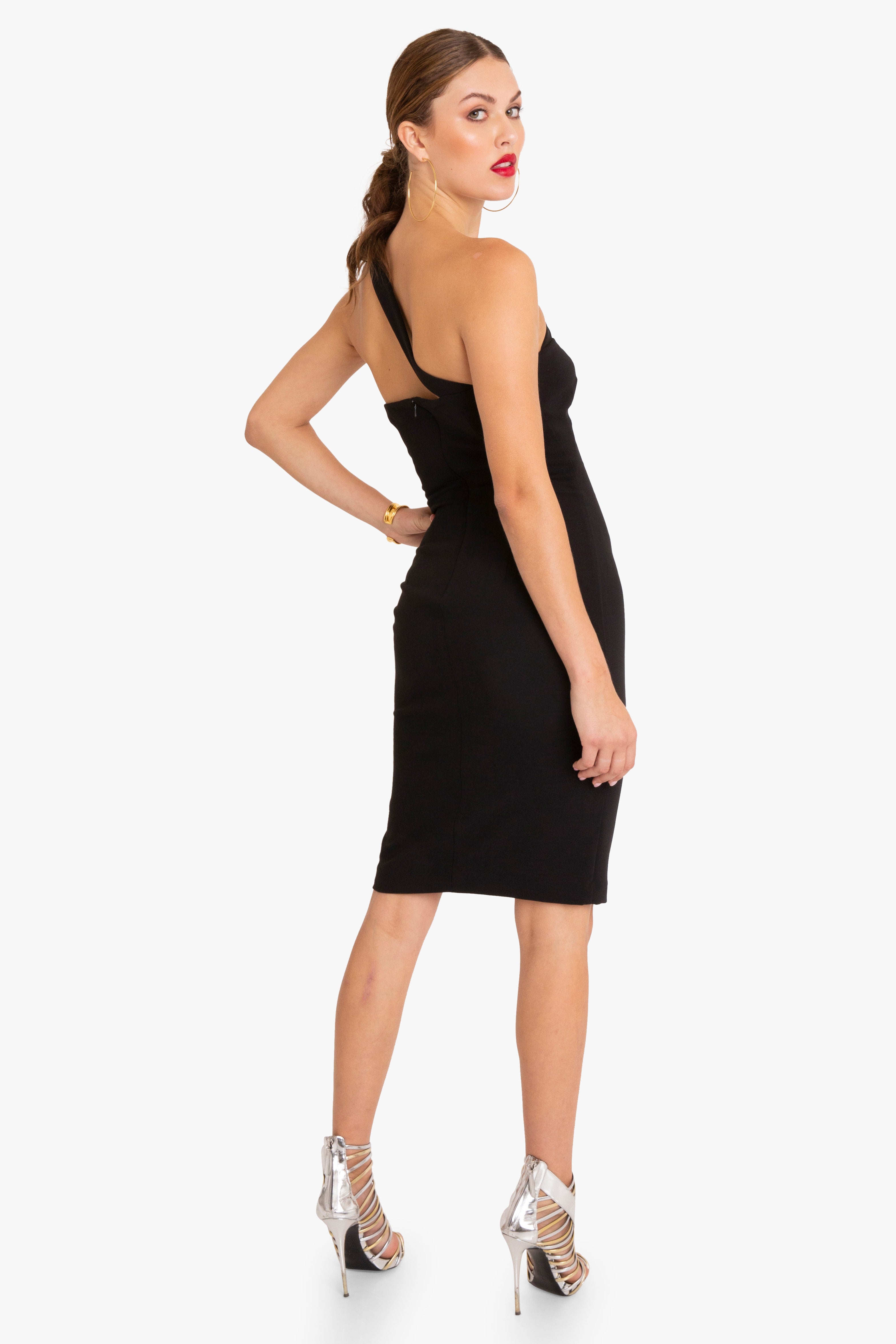 Anthropologie Black Halo Strapless Cutout Dress Black Size 2 $400